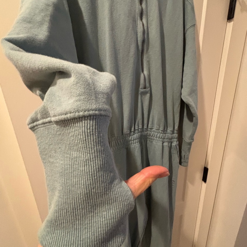 Free People Training day jumpsuit size M color Eucalyptus